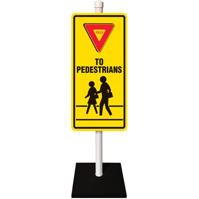 Yield To Pedestrians Traffic Sign System