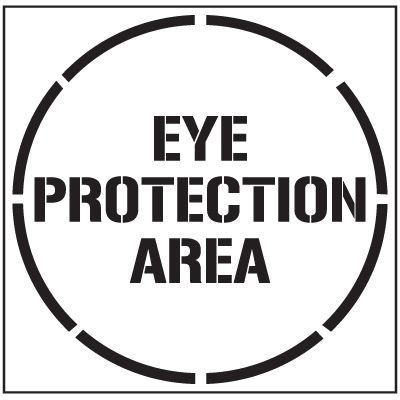 Floor Stencils - Eye Protection Area