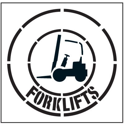 Floor Stencils - Forklifts