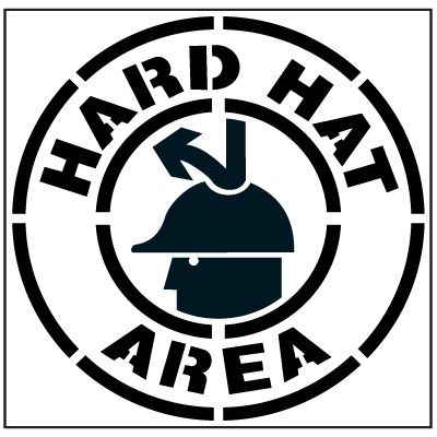 Pavement Tool Floor Stencils - Hard Hat Area S-5518 D