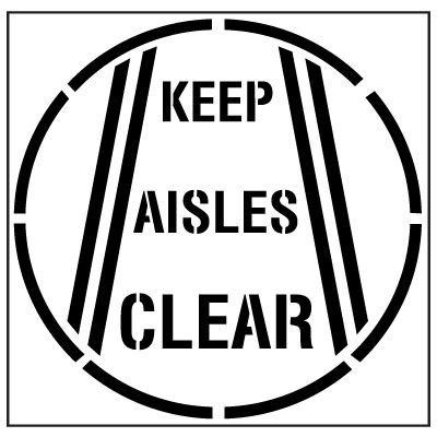 Floor Stencils - Keep Aisles Clear