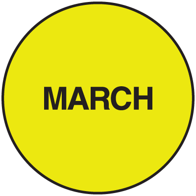 Fluorescent March Dot Labels