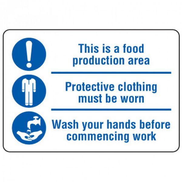 Food Industry Safety Signs - This Is A Food Production Area