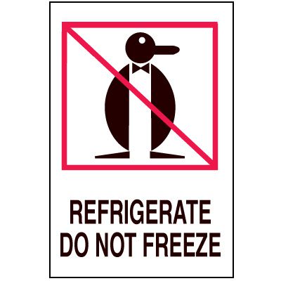 Fragile Labels - Refrigerate Do Not Freeze