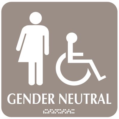 Gender Neutral Washroom Signs