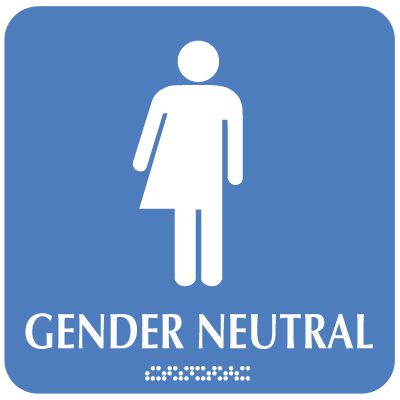 Gender Neutral with Graphic - Optima ADA Restroom Signs