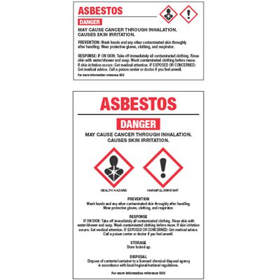 GHS Chemical Labels - Asbestos