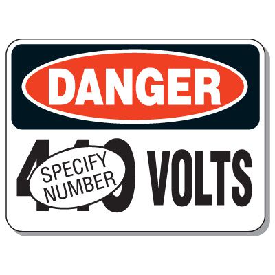 Semi-Custom Giant Electrical Signs - Danger Volts