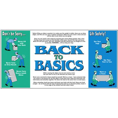 Giant Instructional Wall Graphics - Back to Basics Lift Safely