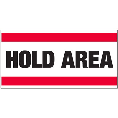Giant Quality Control Wall Sign - Hold Area