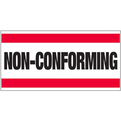 Giant Quality Control Wall Sign - Non-Conforming