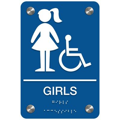 Girls (Accessibility) - Premium ADA Restroom Signs