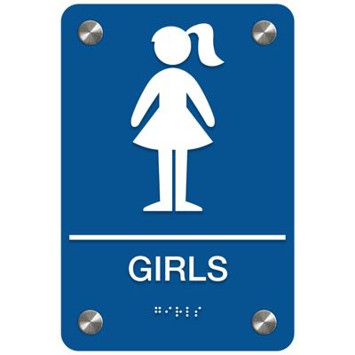 Girls - Premium ADA Restroom Signs