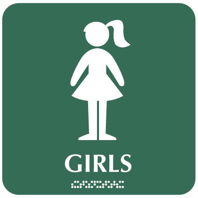 Girls with Graphic - Optima ADA Restroom Signs