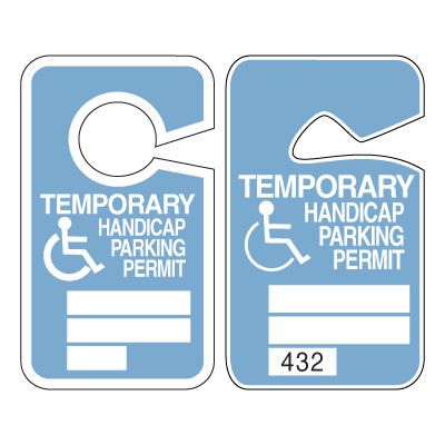 Temporary Handicap Parking Permit