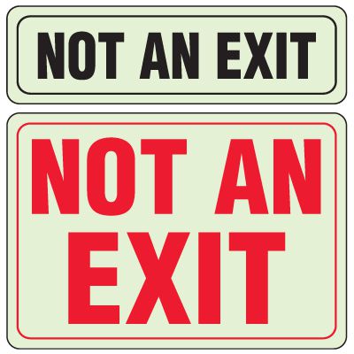 Glo Brite® Interior Decor Signs - Not An Exit