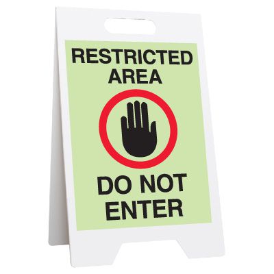 Glow Floor Stands - Restricted Area Do Not Enter