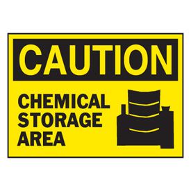 Graphic On-The-Spot Labels - Chemical Storage Area