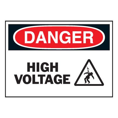 Graphic On-The-Spot Labels - High Voltage