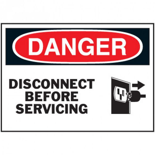 Graphic On-The-Spot Labels - Disconnect Before Servicing