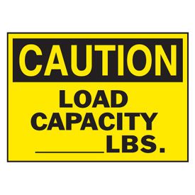 Graphic On-The-Spot Labels - Load Capacity ___Lbs.