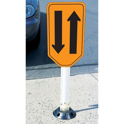 Two Way Traffic Sign And Guide Post