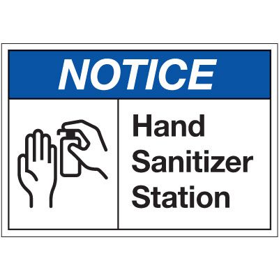 Hand Sanitizer Station Label
