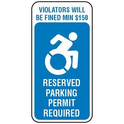 Handicapped Parking Reserved - State Handicap Signs