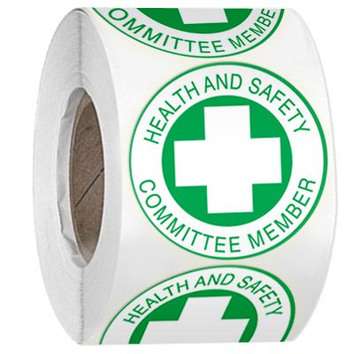 Hard Hat Safety Labels On A Roll - Safety Committee Member