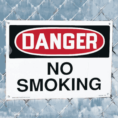 Harsh Condition Safety Signs - No Smoking