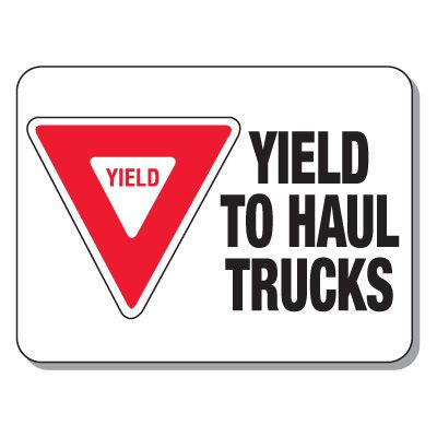 Haulage Signs - Yield to Haul Trucks