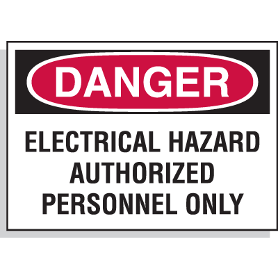 Hazard Warning Labels - Danger Electrical Hazard