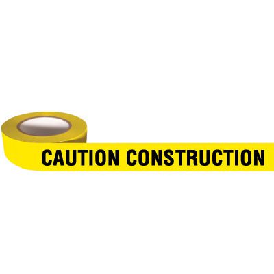 Heavy Duty Barricade Tape - Caution Construction