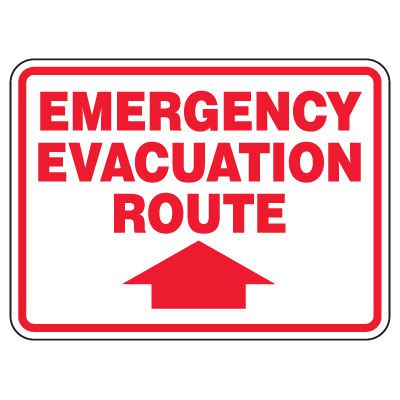 Emergency Evactuation Route (Up Arrow)