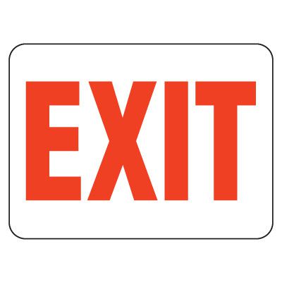 Heavy-Duty Emergency Rescue & Evacuation Signs - Exit