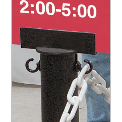 Stanchion Sign Adapter - Black
