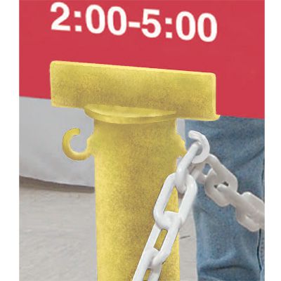 Stanchion Sign Adapter - Yellow