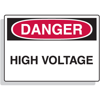 Fiberglass OSHA Signs - Danger - High Voltage