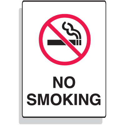 Fiberglass Sign - No Smoking - 7" x 10"