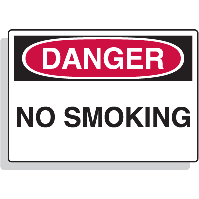 Fiberglass OSHA Sign - Danger - No Smoking