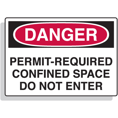Danger - Permit Required Confined Space Sign