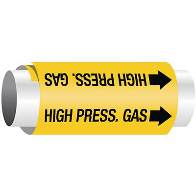 Setmark® Snap-Around Pipe Markers - High Pressure Gas