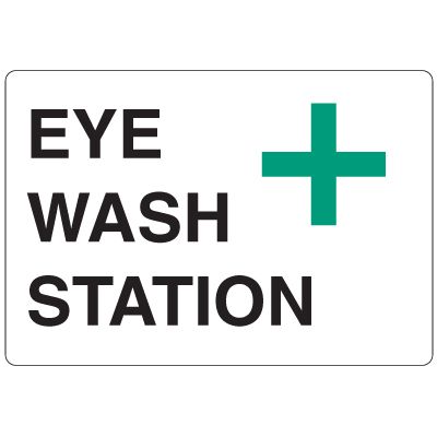 High Visibility Overhead Signs - Eye Wash Station