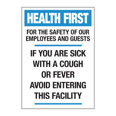 If You Are Sick Avoid Entering Decal