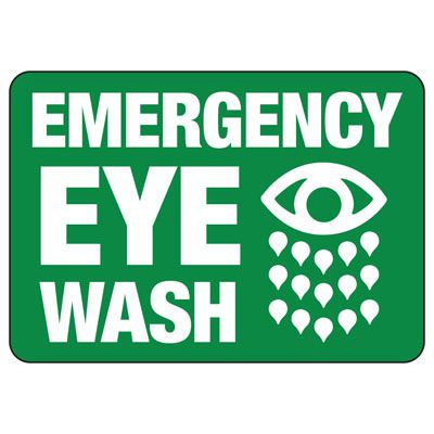 Emergency Eye Wash Safety Signs