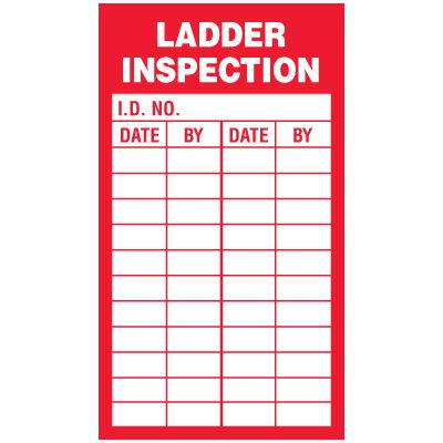 Ladder Inspection Record Labels