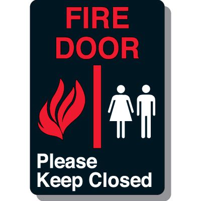 Interior Decor Sign - Fire Door Please Keep Closed