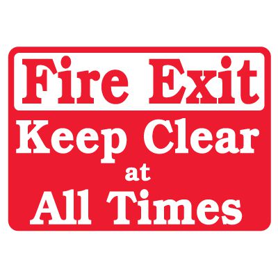 Interior Decor Signs - Fire Exit