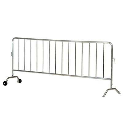 Interlocking Crowd Control Barriers With 1 Wheel & 1 Curved Foot