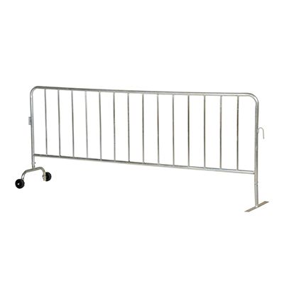 Interlocking Crowd Control Barriers With 1 Wheel & 1 Flat Foot